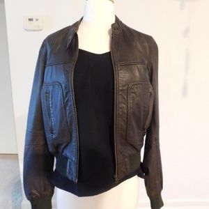 Levis Lamb Leather Bomber Jacket